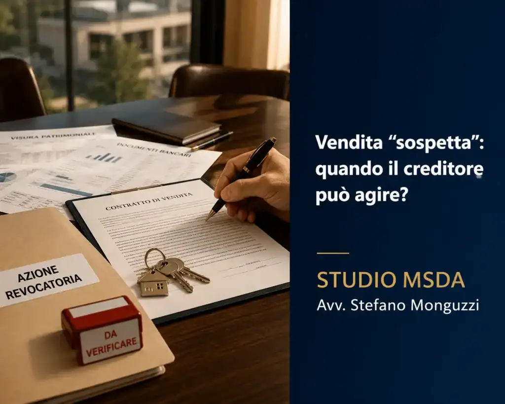 Azione revocatoria e vendita sospetta: tutela del creditore contro atti di disposizione patrimoniale potenzialmente pregiudizievoli ai sensi dell'art. 2901 c.c.