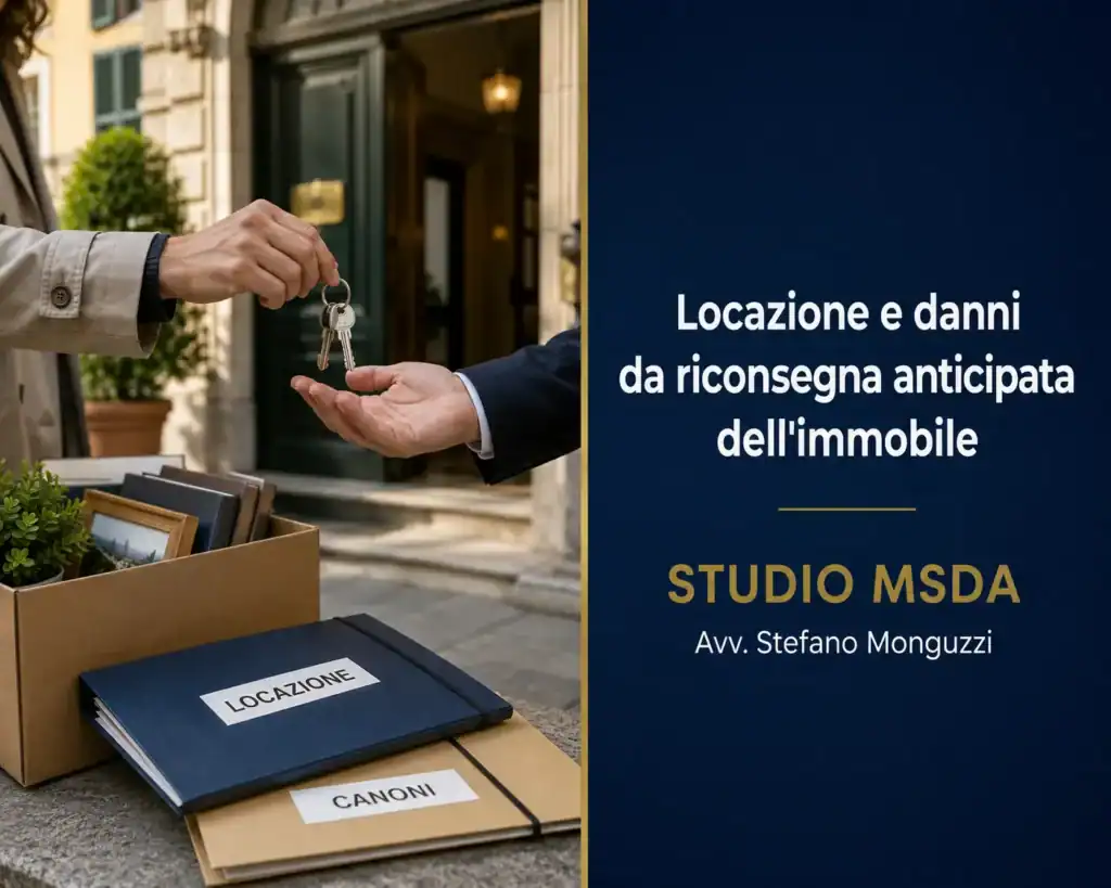 Locazione e risarcimento del danno da anticipata riconsegna dell'immobile dopo la risoluzione del contratto per inadempimento del conduttore.